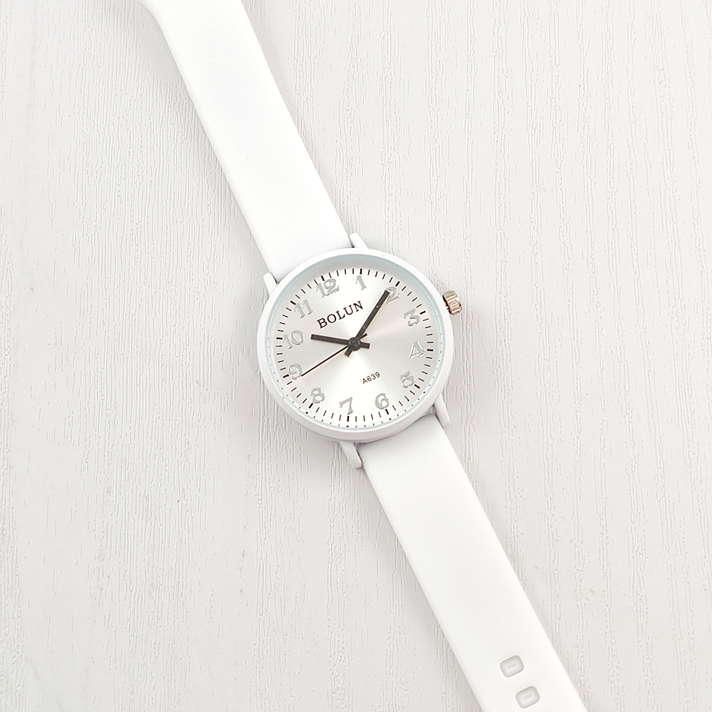 ساعت مچی طرح شاین Bolun + دستبند سیم تلفنی (سفید)