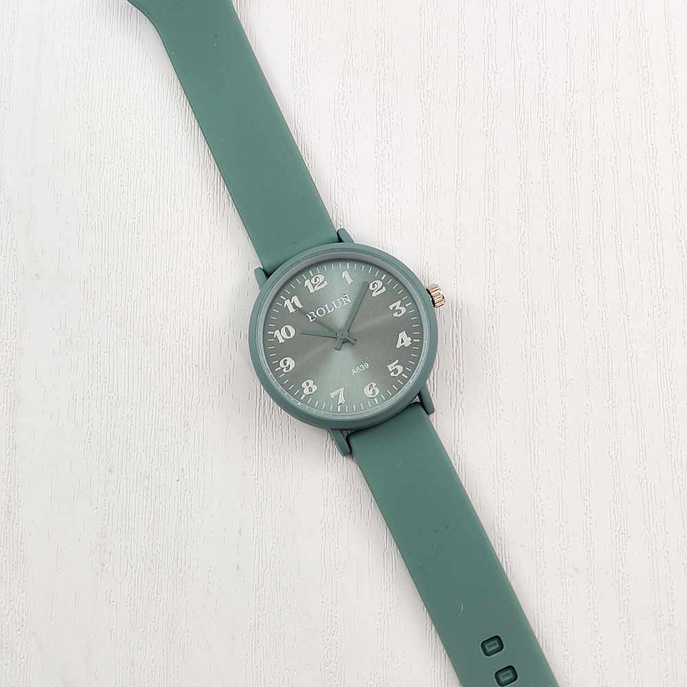 ساعت مچی طرح شاین Bolun + دستبند سیم تلفنی (سبز تیره)