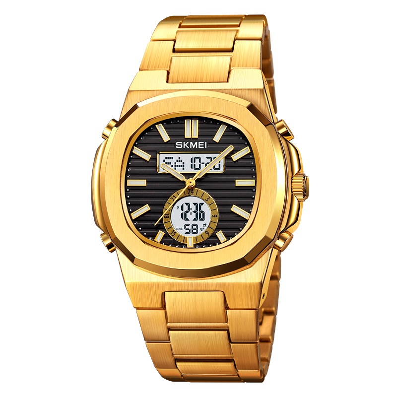 ساعت مچی مردانه دو زمانه مدل 2279 skmei (طلایی مشکی)