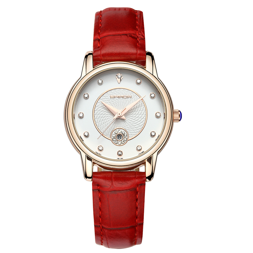 ساعت مچی تقویم دار طرح لوکس Sanda مدل P198 (قرمز)