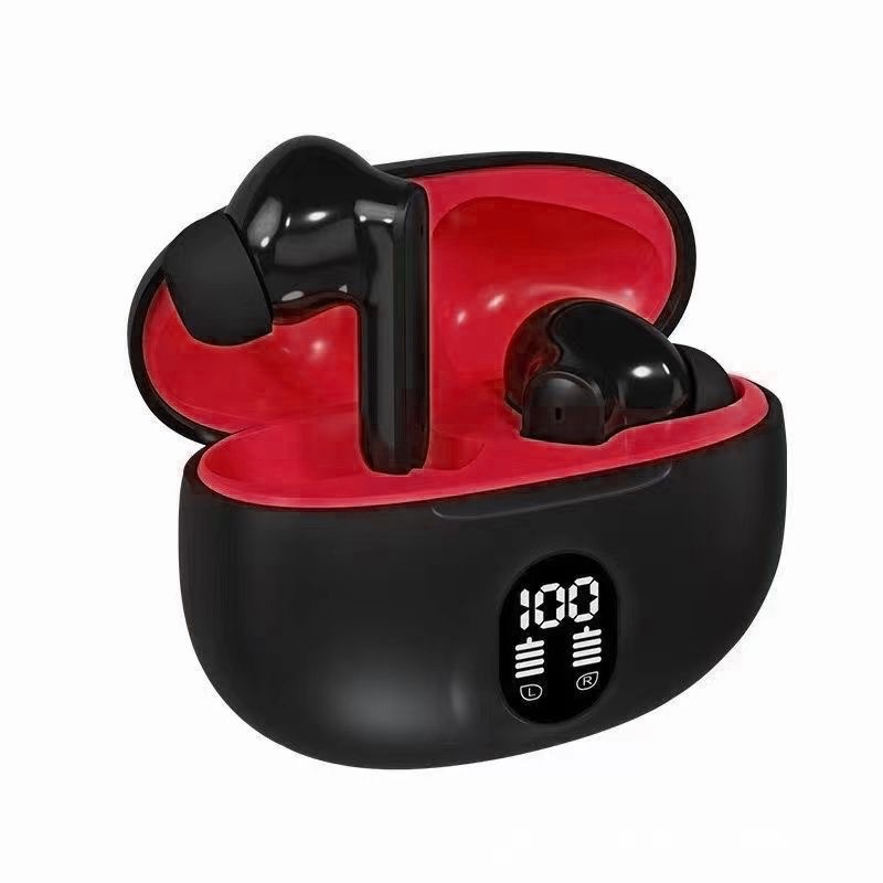 هندزفری بلوتوث دوتایی دورنگ مدل tws (مشکی - قرمز)