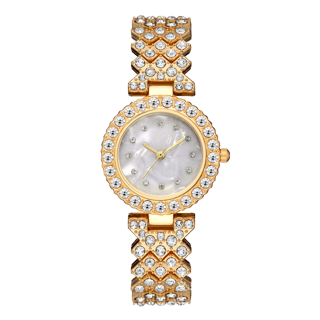 ساعت مچی لاکچری زنانه گرین + ست هدیه (طلایی / صفحه سفید)