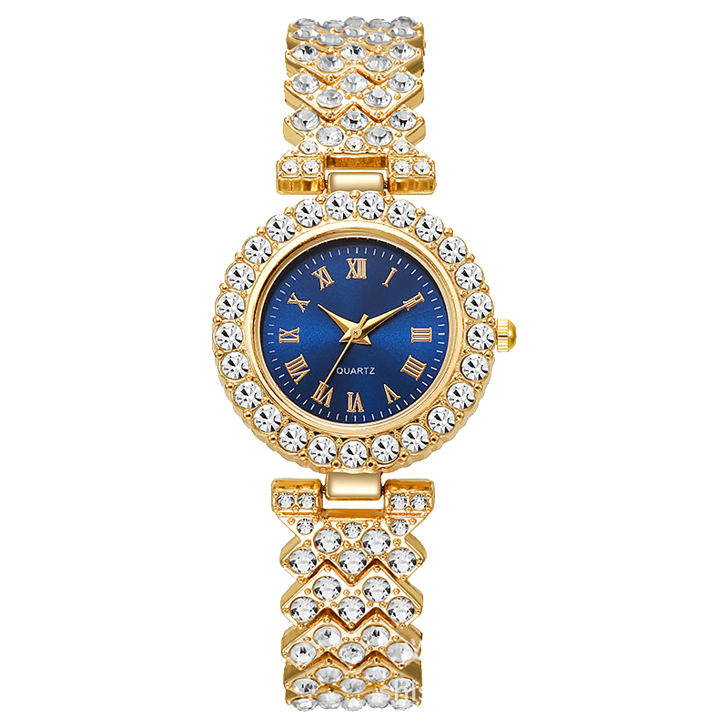 ساعت مچی لاکچری زنانه گرین + ست هدیه (طلایی / صفحه آبی)