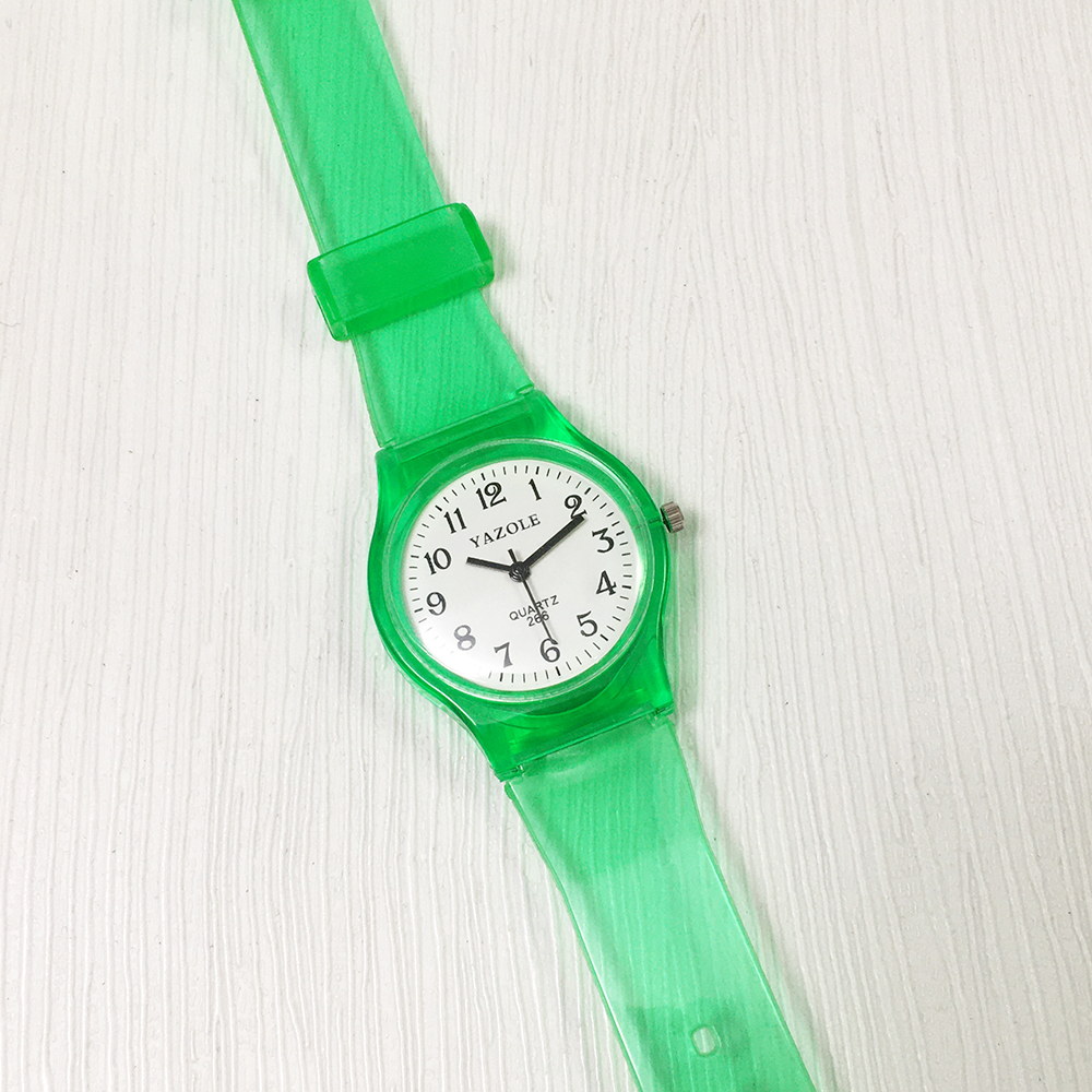 ساعت مچی بند شیشه ای Yazole (سبز)