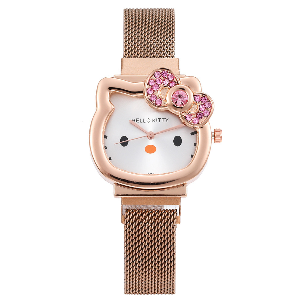 ساعت مچی بند مگنتی طرح Hello Kitty + دستبند طرح بینهایت