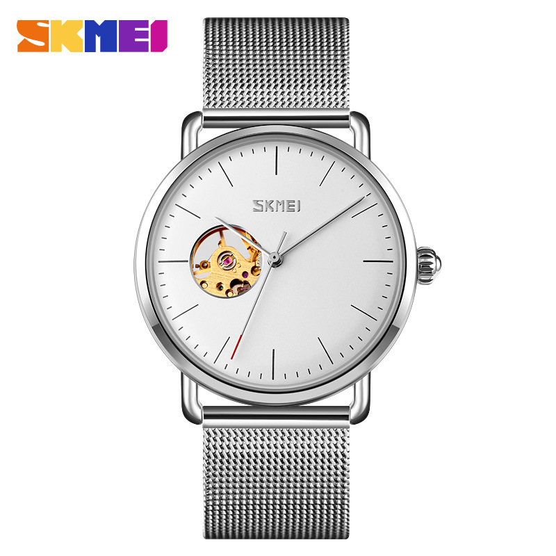 ساعت مچی استیل اتوماتیک مدل 9201 Skmei (نقره‌ای/صفحه سفید)