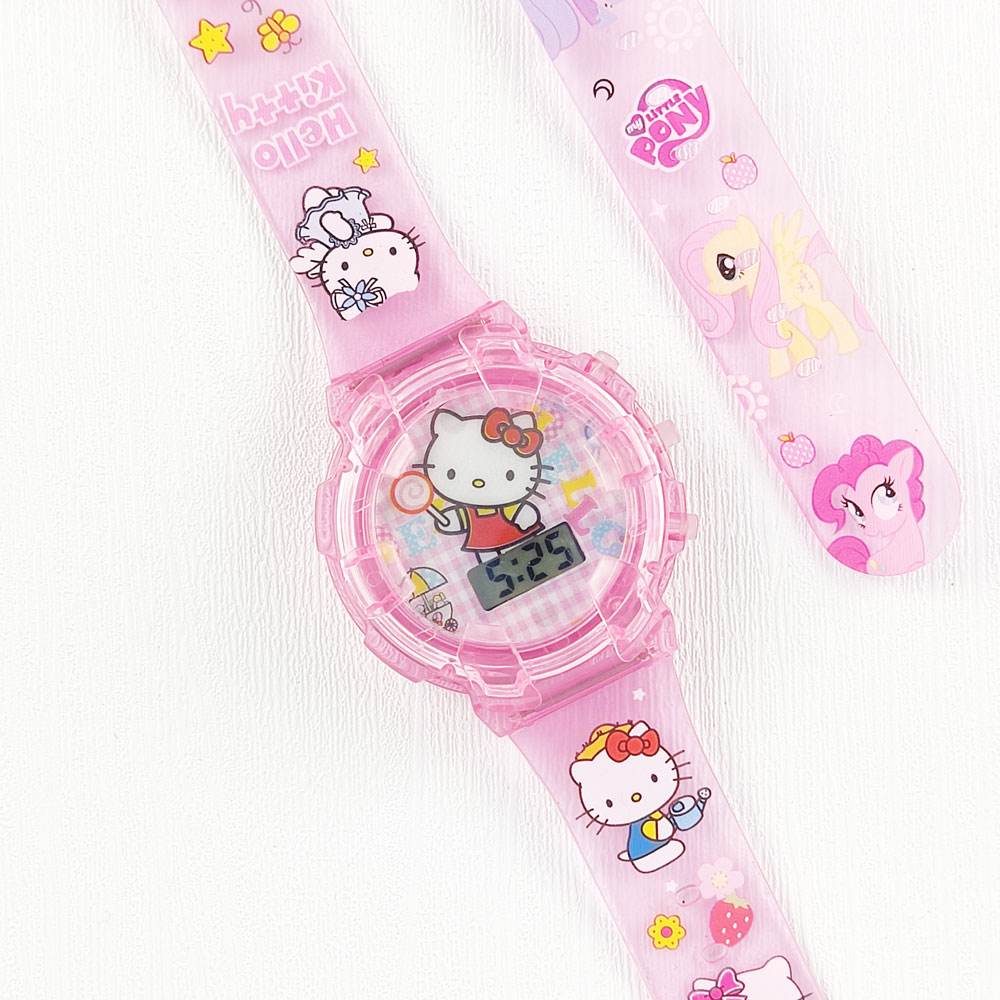 ساعت مچی بچه گانه موزیکال رقص نور (صورتی)