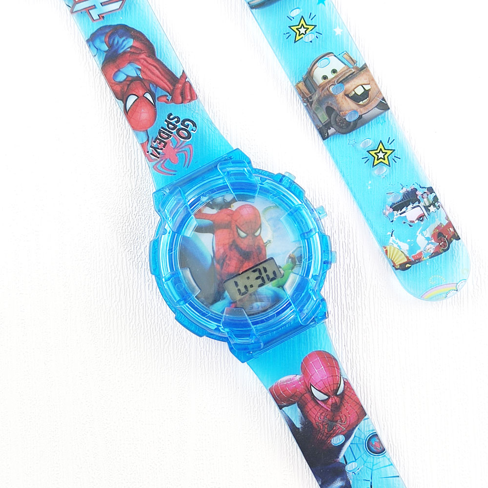 ساعت مچی بچه گانه موزیکال رقص نور (آبی)