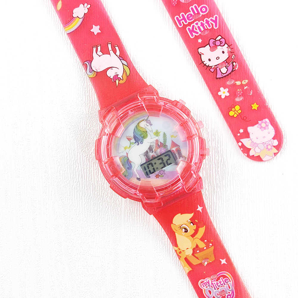 ساعت مچی بچه گانه موزیکال رقص نور (قرمز)