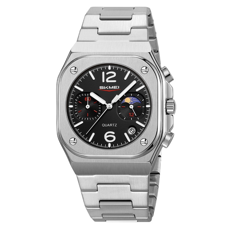 ساعت مچی مردانه استیل مدل 9368 Skmei (صفحه مشکی)